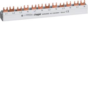 Hager Kamrail - Aansluitrail voor 1 ALS 4P + 4 aut. 2P, Ophalen of Verzenden, Nieuw, Groepenkast