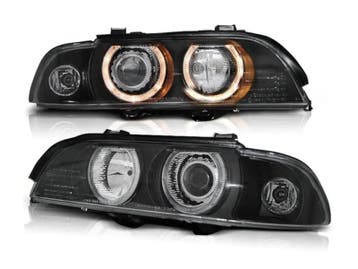 Xenon koplampen Angel Eyes Black geschikt voor BMW E39, Auto-onderdelen, Verlichting, Verzenden, Nieuw, BMW