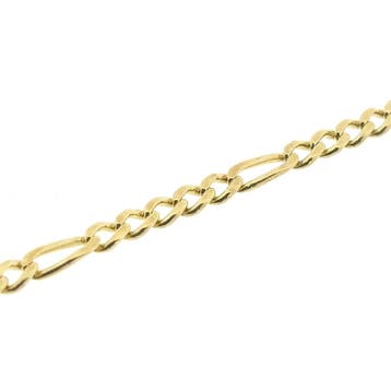 Gouden Figaro schakelarmband, Ophalen of Verzenden, Gebruikt, Overige kleuren, Goud