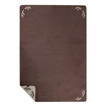 Plaid Gewei rondom bruin 150x200cm, Huis en Inrichting, Woonaccessoires | Overige, Verzenden, Nieuw
