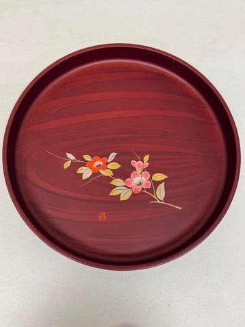 Japanse vintage dienblad Obon lakwerk Kishu Shikki Shofu