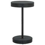 vidaXL Tuintafel 60,5x106 cm poly rattan zwart, Verzenden, Nieuw