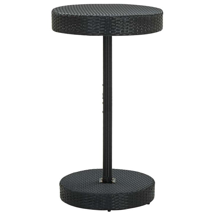 vidaXL Tuintafel 60,5x106 cm poly rattan zwart, Tuin en Terras, Tuintafels, Nieuw, Verzenden