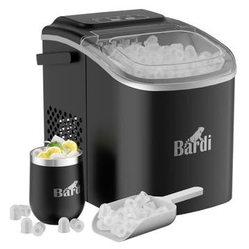 Bardi 1,2 Liter Deluxe IJsblokjesmachine – IJsblokmaker SET, Ophalen of Verzenden, Nieuw, Zelfvriezend
