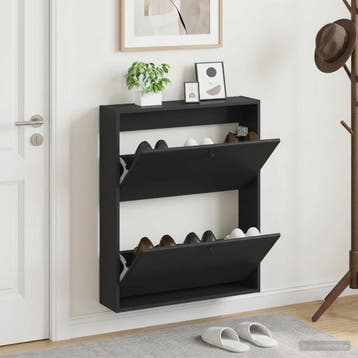 vidaXL Wandgemonteerde Schoenkast BREDA 71 x 17 x 86 cm, Verzenden, Nieuw