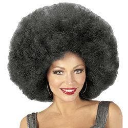 Pruik Afro Extra Groot Zwart, Verzenden, Nieuw