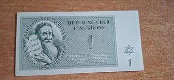 Tsjecho-Slowakije. - 1 Krone - 1943 - Theresienstadt Ghetto