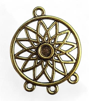 DQ metalen dreamcatcher dromenvanger bedel hanger antiek..., Ophalen of Verzenden, Nieuw, Bedel