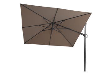 Platinum Challenger Zweefparasol T2 premium - 3x3 m. Havana, Verzenden, Nieuw, Zweefparasol, Kantelbaar