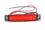 12V LED zijmarkering 6 led rood, Verzenden, Nieuw