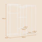 LIVSK Kledingkast - Verstelbare Hangstangen - Ruime Hangruim, Huis en Inrichting, Verzenden, Nieuw