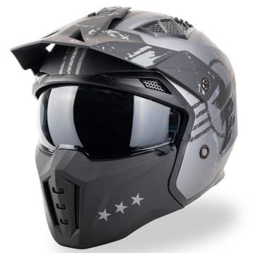 VINZ Shikoku Streetfighter Helm - Grijs, Verzenden, Nieuw met kaartje, XS, Jethelm
