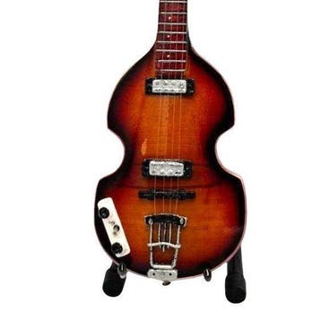 Miniatuur replica Höfner basgitaar - Paul McCartney Beatles, Ophalen of Verzenden, Nieuw, Pop, Beeldje of Miniatuur