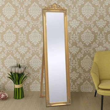 vidaXL Vrijstaande spiegel Barok 160x40cm goud, Verzenden, Nieuw