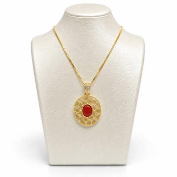 Koraal - Argento 925 - Ketting met hanger - Italiaans