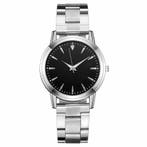 Fako - Dameshorloge - Stalen Band - Diamond - Ø 30mm - Zwart, Verzenden, Nieuw