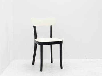 Kantinestoel Vitra Basel - zwart/wit - 4-poot zwart, Ophalen of Verzenden, Gebruikt