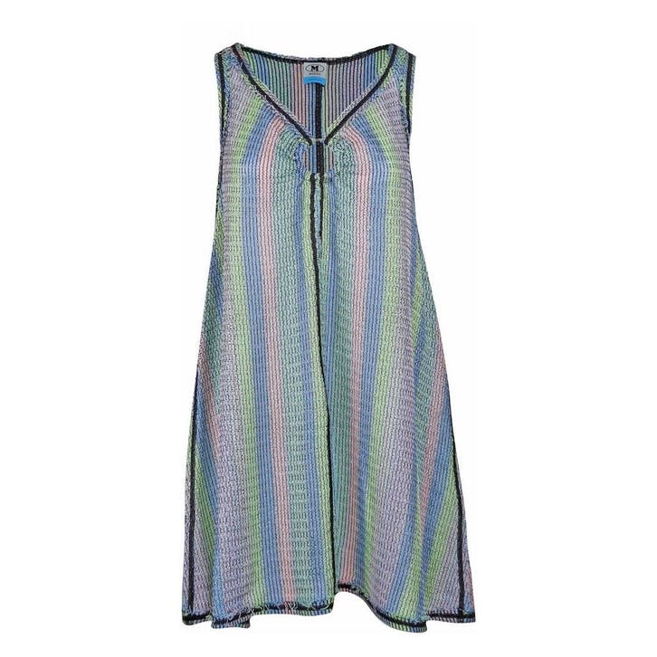 M Missoni • kleurrijke korte jurk • M, Kleding | Dames, Jurken, Blauw, Nieuw, Maat 38/40 (M), Verzenden