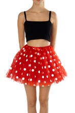 KIMU® Tutu Rood Polkadot Tule Rokje XS S 140 146 152 158 164, Ophalen of Verzenden, Nieuw, Maat 34 (XS) of kleiner, Carnaval