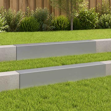 vidaXL Afdekprofiel voor tuinafboording 2 st 100 x 20 x 15, Verzenden, Nieuw