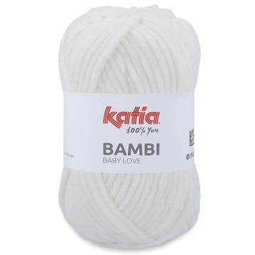 Katia Bambi - 300 wit - Chenille Garen, Ophalen of Verzenden, Nieuw