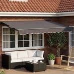vidaXL Elektrisch Uittrekbaar Zonnescherm Antracietkleurig, Tuin en Terras, Zonneschermen, Verzenden, Nieuw