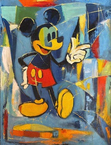 Nguyn V.L (1993) - Mickey 22 Vintage 80 60 cm - No