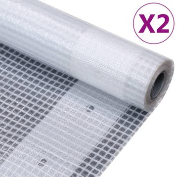 vidaXL Dekzeilen 2 st Leno 260 g/m² 2x20 m wit, Verzenden, Nieuw