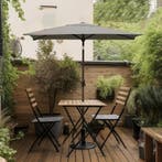 Stokparasol - Parasol - 210x140 cm - Tuinparasol - Taupe - S, Verzenden, Zo goed als nieuw