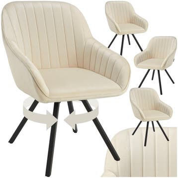 Draaibare fluwelen stoel Snug, gestoffeerd, Huis en Inrichting, Stoelen, Verzenden, Nieuw