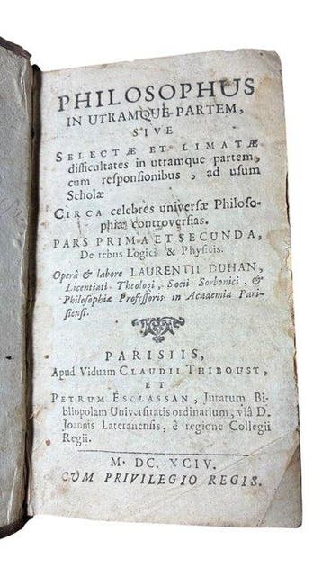 Laurentius Duhan - Philosophus in utramque partem - 1694, Antiek en Kunst