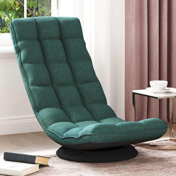 vidaXL Vloerstoel draaibaar 70x51x79 cm stof donkergroen, Huis en Inrichting, Stoelen, Nieuw, Verzenden