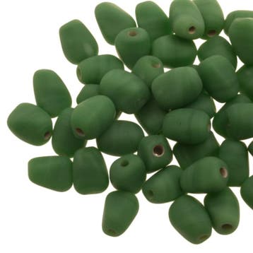 5 x Glaskralen Pebble Mat Grass Green, Hobby en Vrije tijd, Ophalen of Verzenden, Nieuw, Kraal