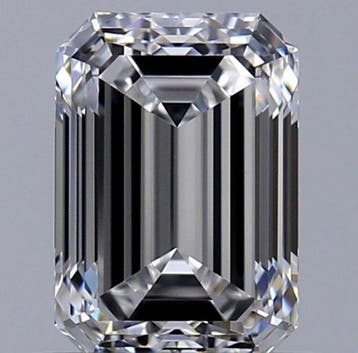 1 pcs Diamant (Natuurlijk) - 0.60 ct - Smaragd - D, Nieuw