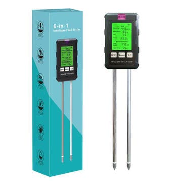 6-in-1 Digitale Bodemmeter (Nieuw) – pH / EC / Vocht / Licht, Tuin en Terras, Ophalen of Verzenden, Nieuw