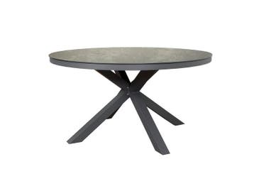 Te Velde tuinmeubelen Milano hpl tuintafel rond 120 antracie, Nieuw, Rond
