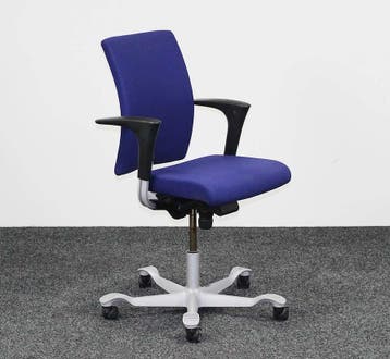 HAG Bureaustoel H04 4400 - Blauw, Gebruikt, Blauw, Ophalen of Verzenden, Bureaustoel