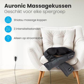 2dekans | Auronic Shiatsu Massagekussen - Elektrisch, Ophalen of Verzenden, Zo goed als nieuw