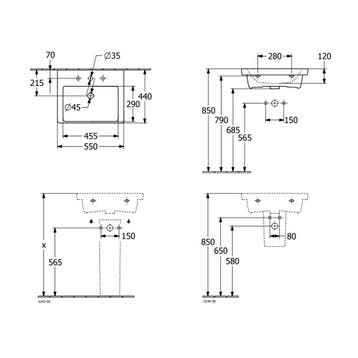 Wastafel Villeroy & Boch Subway 3.0 Met CeramicPlus 1, Ophalen of Verzenden, Nieuw