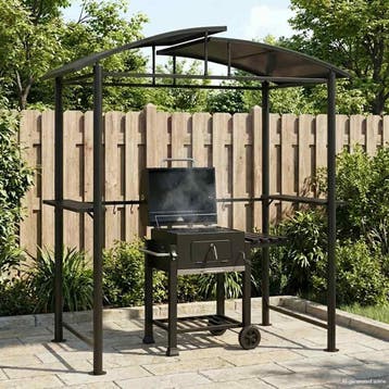 vidaXL Barbecue-overkapping 210x114x230 cm staal, Verzenden, Nieuw