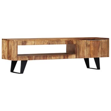 vidaXL Tv meubel 140x30x40 massief acaciahout, 100 tot 150 cm, Verzenden, Nieuw, Minder dan 100 cm
