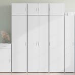 vidaXL buffetkast 70x42,5x185 cm bewerkt hout wit, Minder dan 50 cm, Verzenden, Nieuw, Minder dan 100 cm