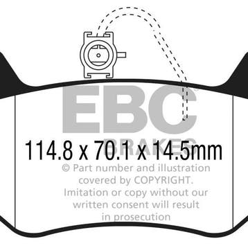 EBC 2016+ Alfa Romeo Giulia 2.9L Twin Turbo Yellowstuff Rear, Auto-onderdelen, Ophalen of Verzenden, Nieuw
