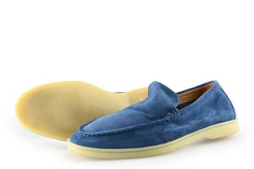 Stefano Lauran Instappers in maat 41 Blauw, Overige typen, Zo goed als nieuw, Stefano Lauran, Verzenden