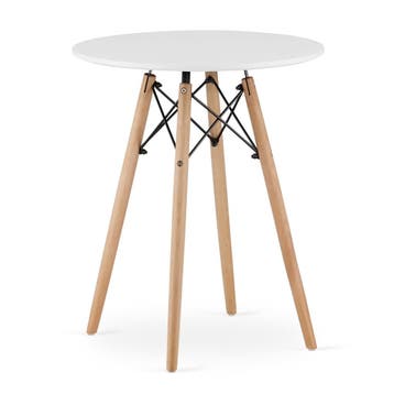 Eettafel Rond 60cm | Beuken Poten | Tweedekansje OP=OP, 50 tot 100 cm, Rond, Tot twee personen, Zo goed als nieuw