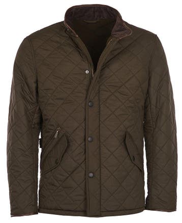 Barbour Quilted Jas Powell Olijf maat S Heren, Barbour, Verzenden, Nieuw, Groen
