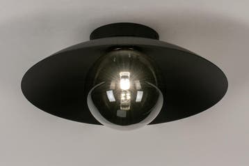 Rietveld Plafondlampen - Zwart, Grijs - Glas, Metaal, Verzenden, Nieuw