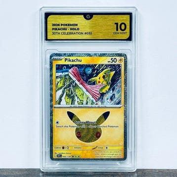 Pokémon Graded card - Pikachu Holo 043 - 30th Anniversary –, Nieuw