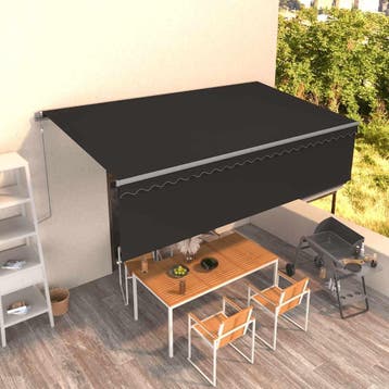 vidaXL Luifel automatisch uittrekbaar met rolgordijn 5x3 m, Tuin en Terras, Verzenden, Nieuw