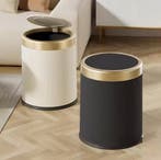 Moderne Drukprullenbak met Deksel – Luxe en Met Binnenemmer, Huis en Inrichting, Woonaccessoires | Prullenbakken, Verzenden, Nieuw